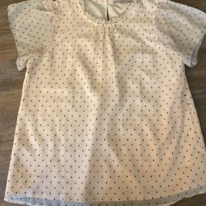 Light pink with black polka dots blouse